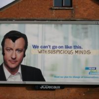Vandalised Tory Billboards