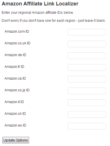 Amazon Affiliate Link Localizer