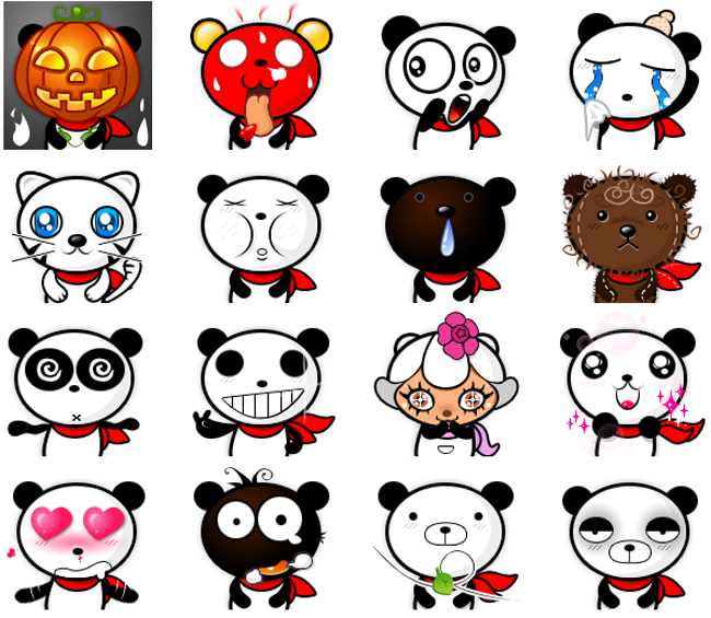 Cutest Panda Emoticons