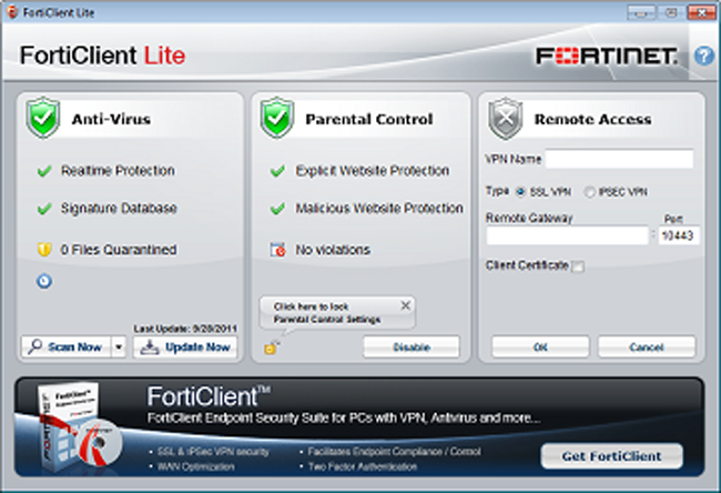 FortiClient Lite Free Internet Security