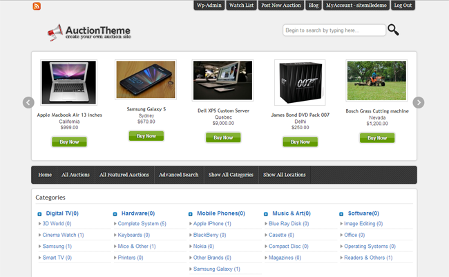 Auction Theme