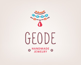 Handmade jewelry logo - Geode