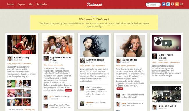 Pinboard WordPress Theme