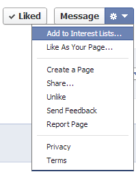 Add to Facebook Interest Lists