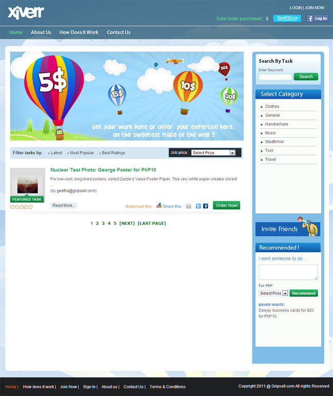 Gripsell Fiverr Clone