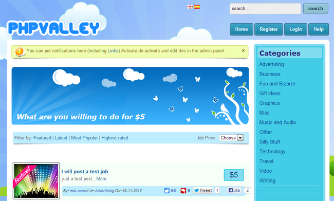PHPValley Micro Jobs Site Script