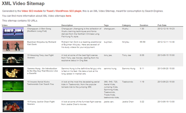 Video SEO for WordPress Sitemap