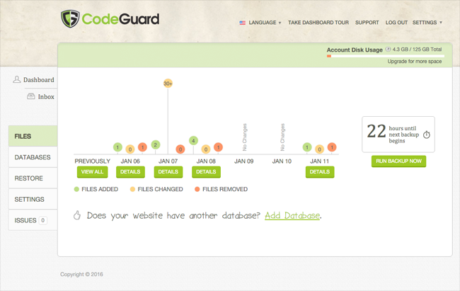 CodeGuard Dashboard