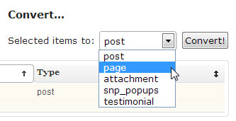 Select Post Type