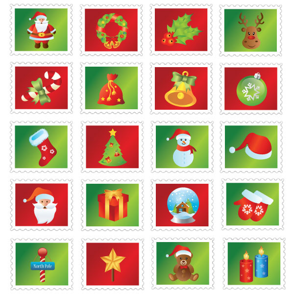 Christmas Stamp Icons