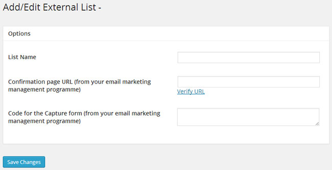 Add External Email List