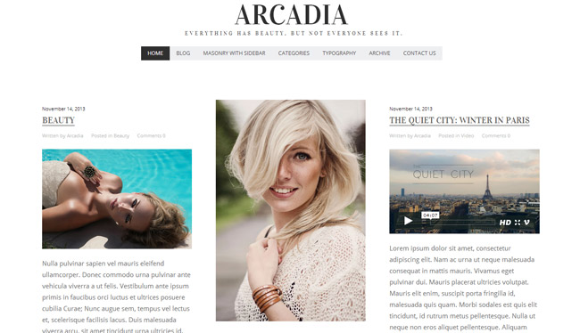 Arcadia WordPress Theme