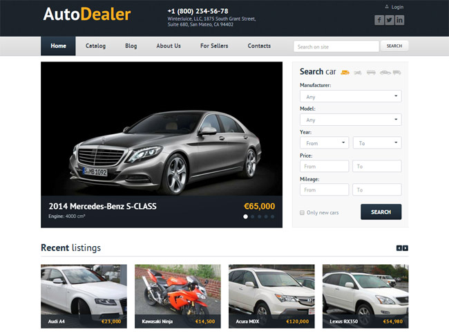 Auto Dealer WordPress Theme