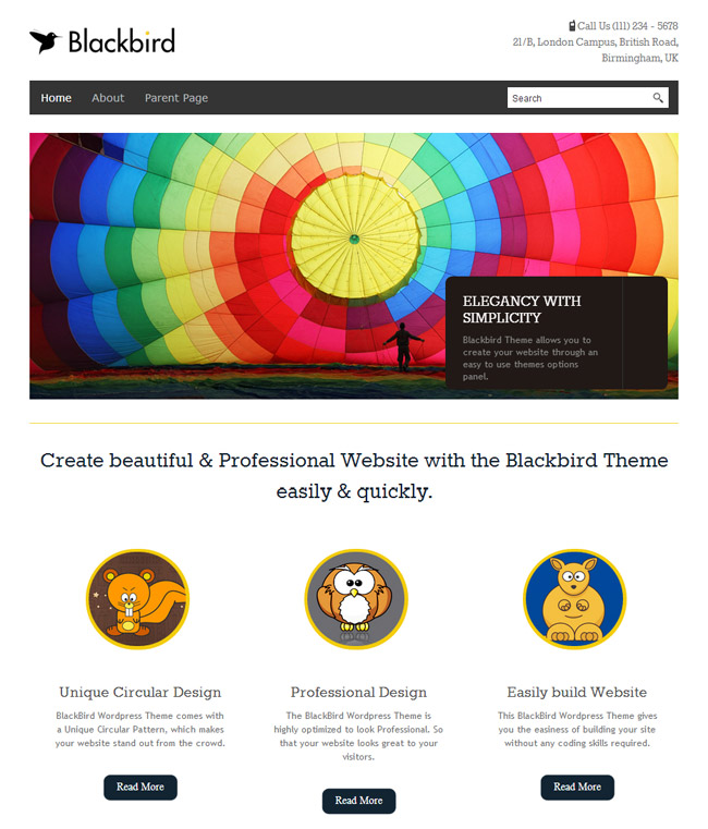 Blackbird WordPress Theme