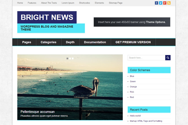 Bright News WordPress Theme