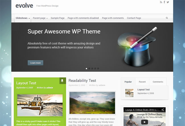 evolve WordPress Theme