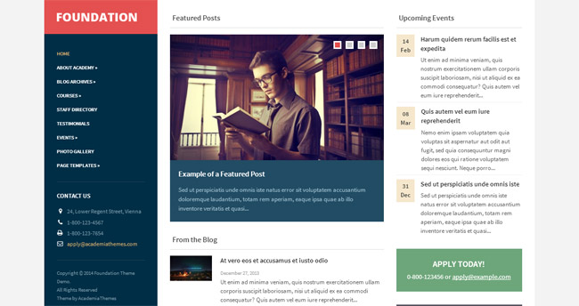 Foundation WordPress Theme