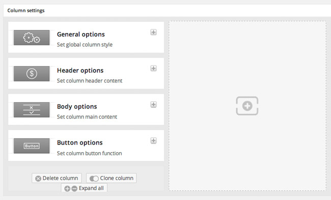 Column Settings