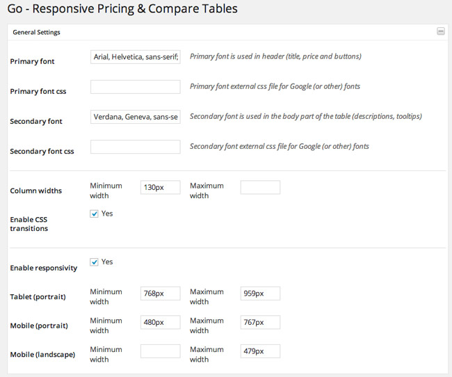 Plugin Settings