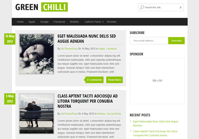 GreenChili WordPress Theme