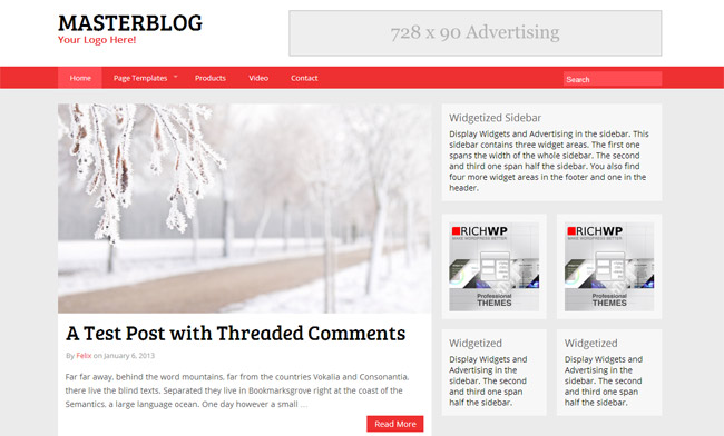 The MasterBlog WordPress Theme
