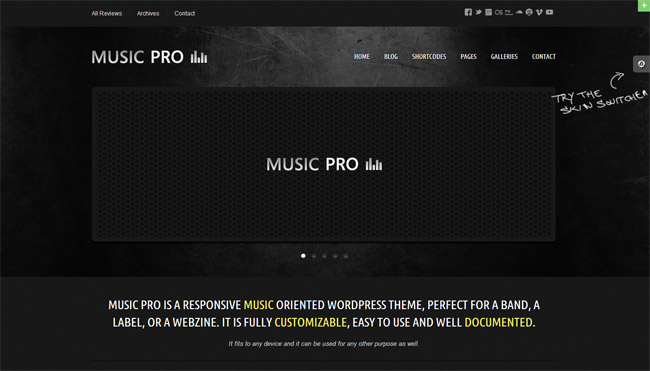 Music Pro WordPress Theme