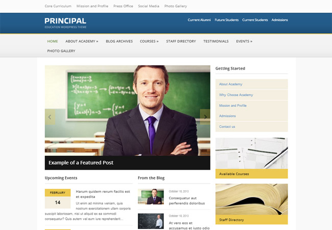 Principal WordPress Theme