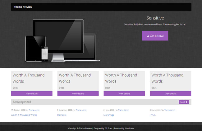 Sensitive WordPress Theme