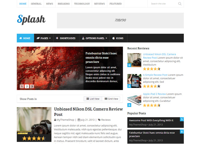 Splash WordPress Theme