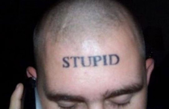 Too Stupid Tattoo