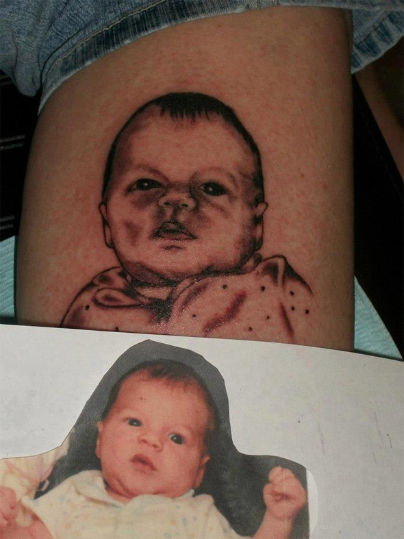 Serious Baby Tattoo