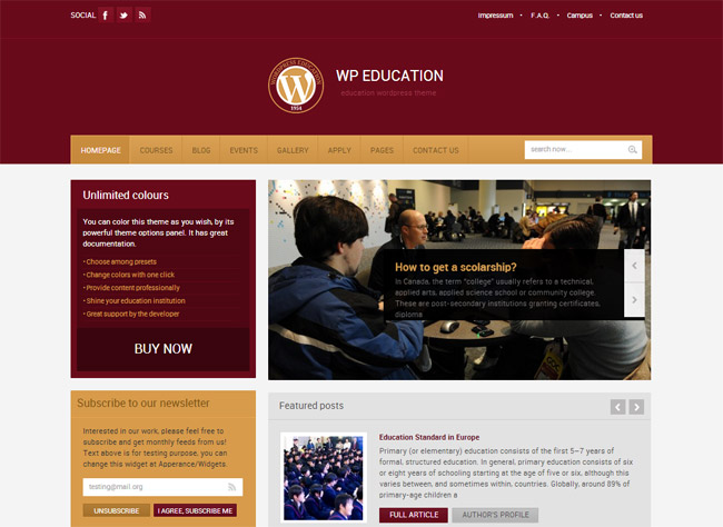 WP Education WordPress Theme