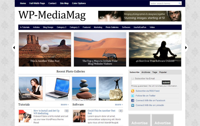 WP-MediaMag WordPress Theme
