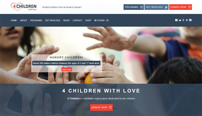 4 Children with Love WordPress Theme