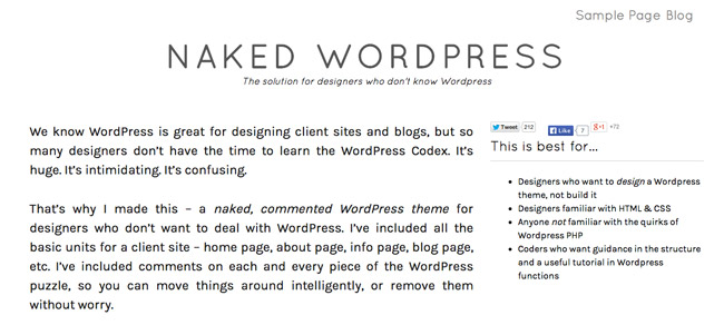 Naked WordPress Theme