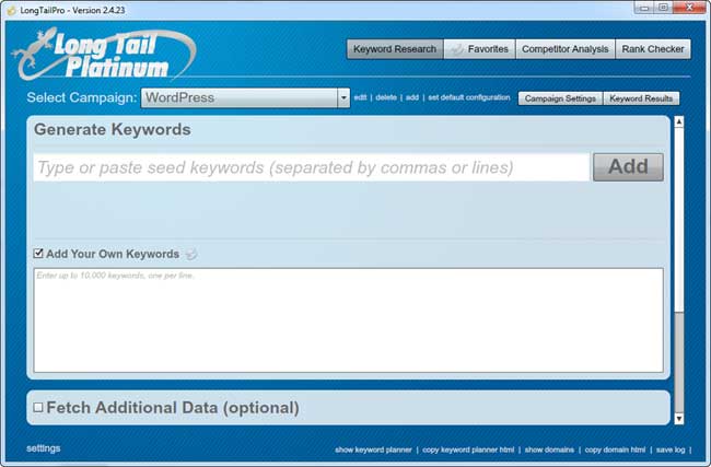 Enter Keywords