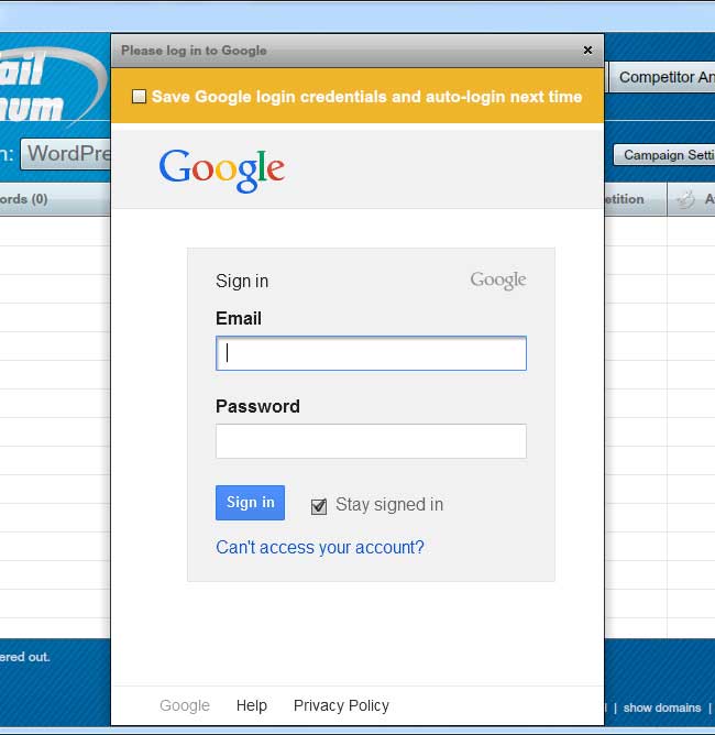 Long Tail Pro Review Google Login