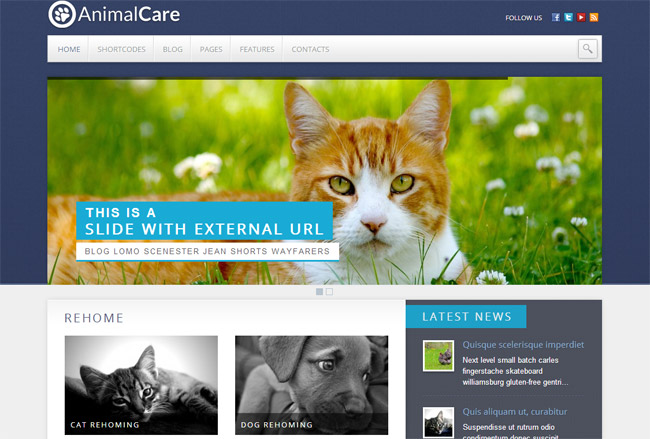 Animal Care WordPress Theme