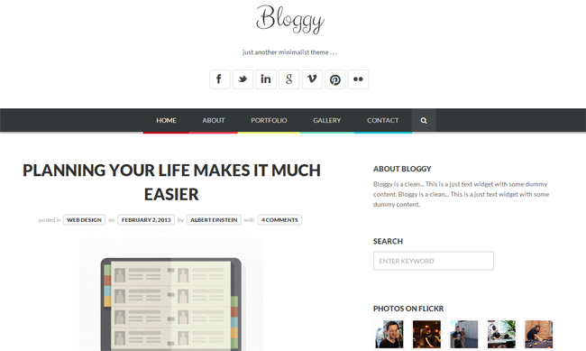 Bloggy WordPress Theme