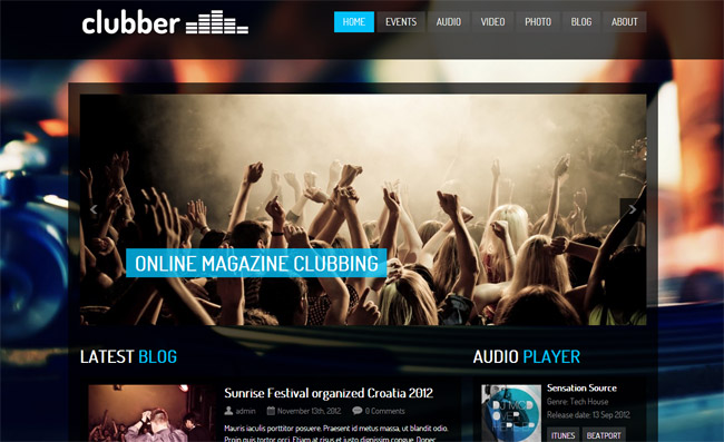 Clubber WordPress Theme