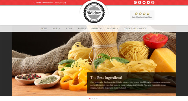 Delicieux WordPress Theme
