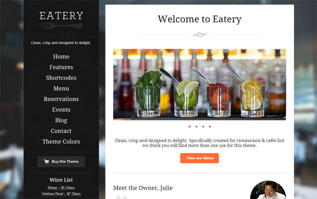 Eatery WordPress Theme