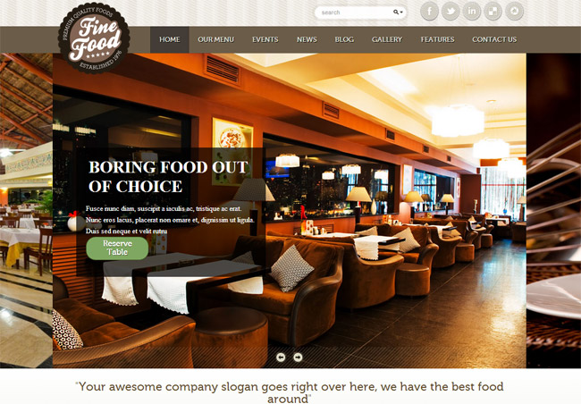 Fine Food WordPress Theme