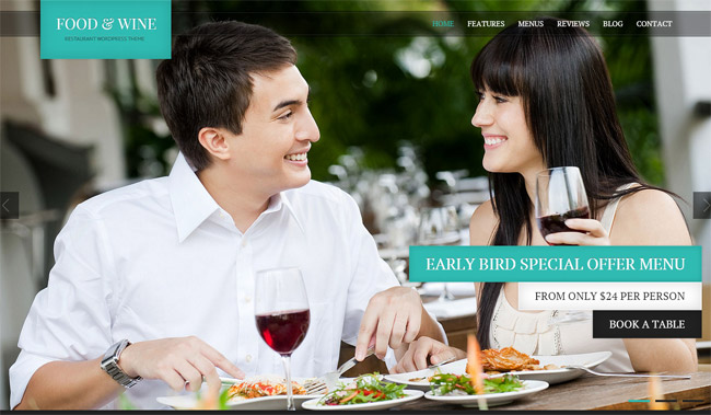 Food & Wine WordPress Theme