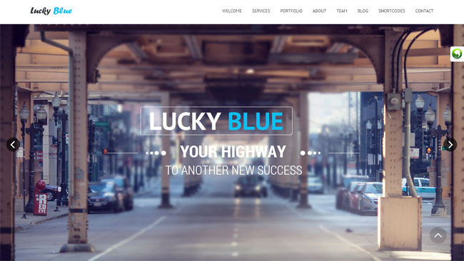 Lucky Blue WordPress Theme