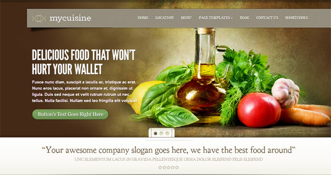 MyCuisine WordPress Theme