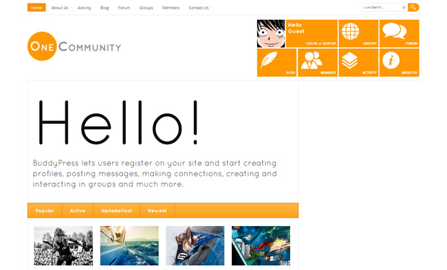 OneCommunity WordPress Theme
