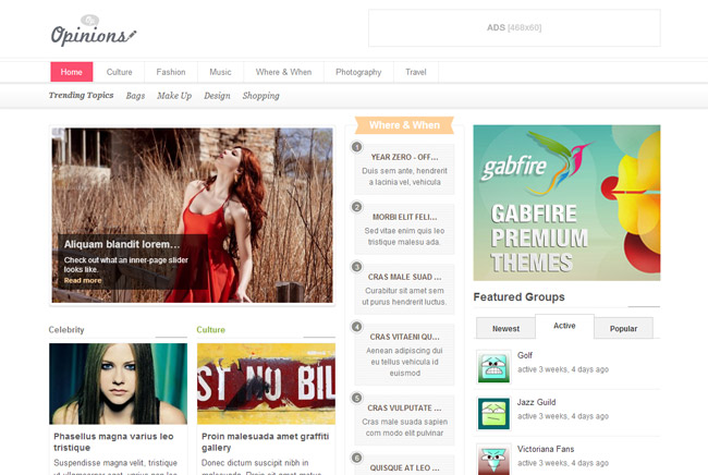 Opinions WordPress Theme