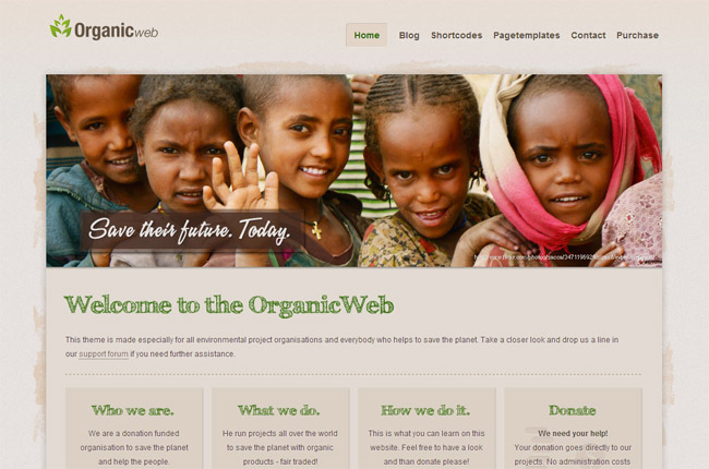 Organic Web WordPress Theme