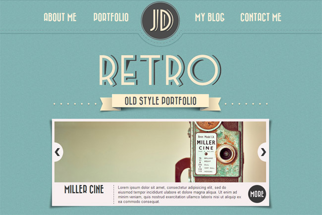 Retro Portfolio WordPress Theme